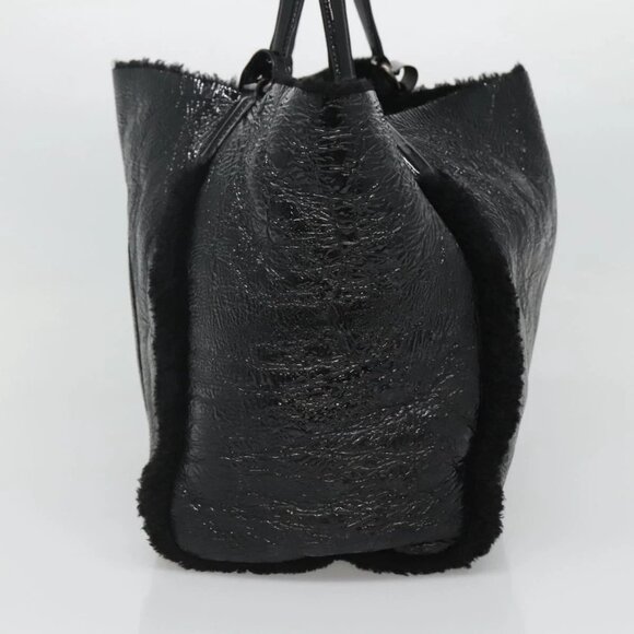 GUCCI Soho Hand Bag Enamel Black 282309 Auth - Picture 4 of 15